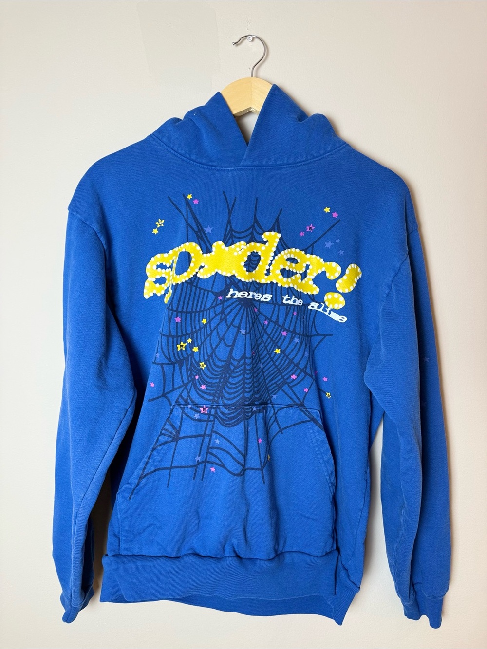 Spider Worldwide × Young Thug Sp5der TC Blue Yellow Hoodie M